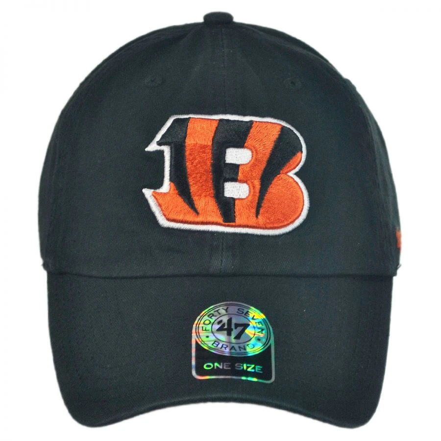'47 BRAND Cincinnati Bengals NFL Clean Up Strapback Baseball Cap Dad Hat 3 '47 BRAND Cincinnati Bengals NFL Clean Up Strapback Baseball Cap Dad Hat