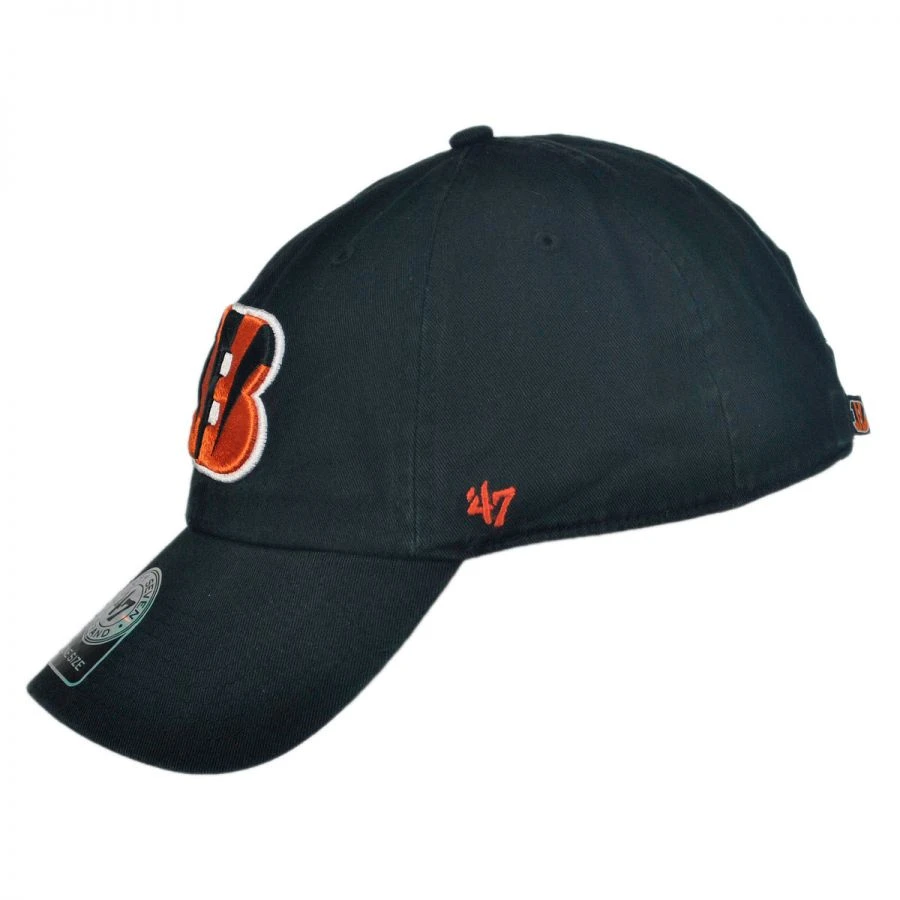 '47 BRAND Cincinnati Bengals NFL Clean Up Strapback Baseball Cap Dad Hat 4 '47 BRAND Cincinnati Bengals NFL Clean Up Strapback Baseball Cap Dad Hat - Image 2