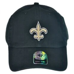 '47 BRAND New Orleans Saints NFL Clean Up Strapback Baseball Cap Dad Hat