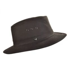 The Milford Wax Cotton Fedora Hat -Novel Accessories 114970
