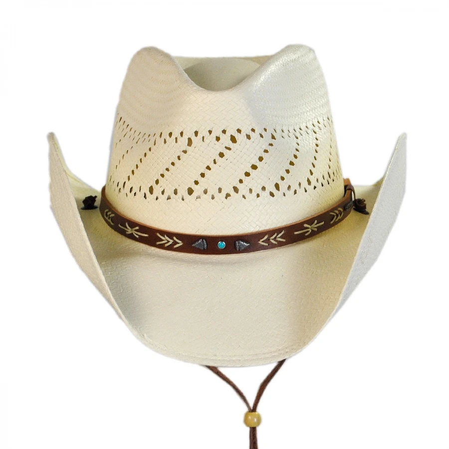 Stetson Santa Fe Shantung Straw Cowboy Hat 3 Stetson Santa Fe Shantung Straw Cowboy Hat