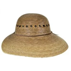 Laurel Lattice Palm Straw Facesaver Hat