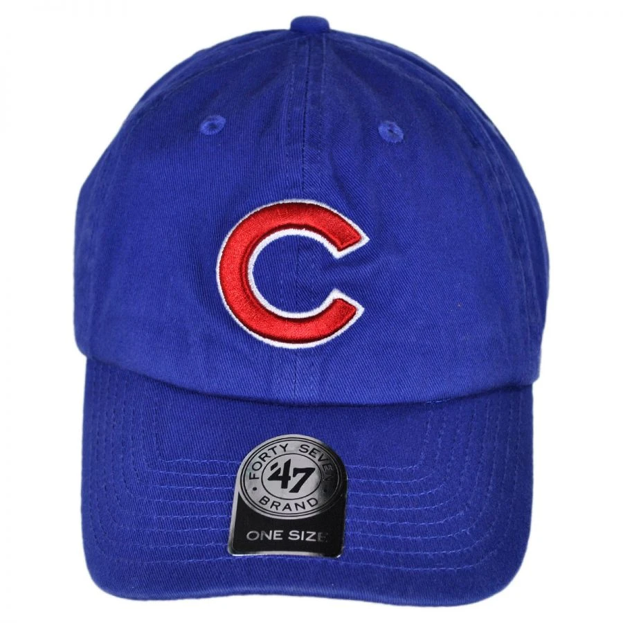 '47 BRAND Chicago Cubs MLB Clean Up Strapback Baseball Cap Dad Hat 3 '47 BRAND Chicago Cubs MLB Clean Up Strapback Baseball Cap Dad Hat