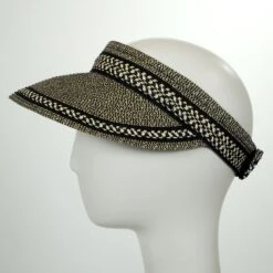 Tweed/Check Toyo Straw Rollable Visor