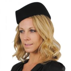 Stewardess Wool Felt Pillbox Hat