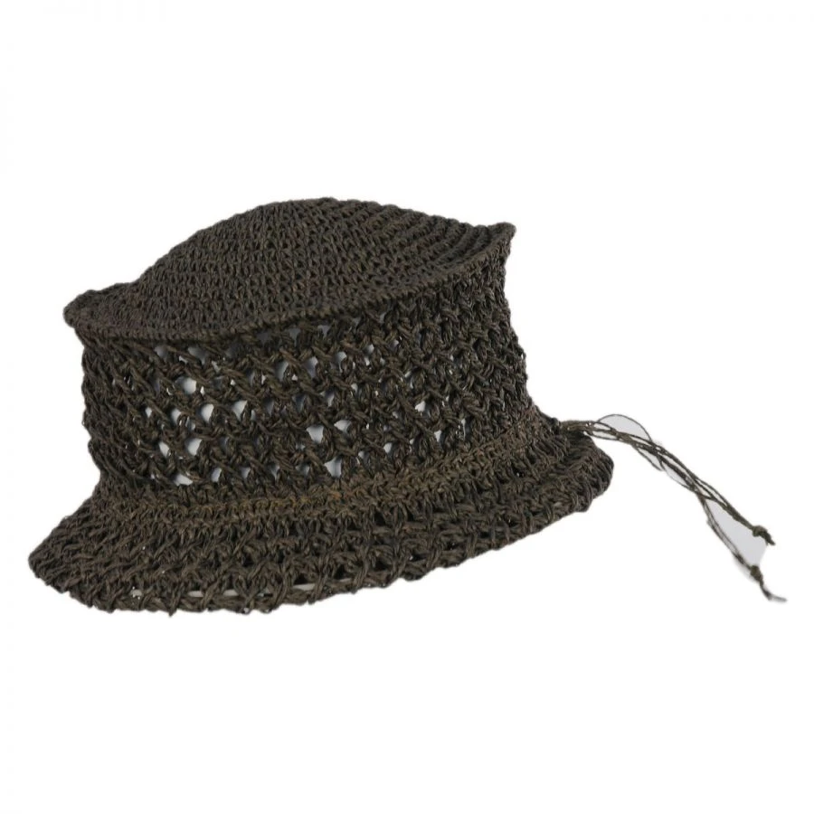 Veggie Fiber Straw Crochet Bucket Hat 3 Veggie Fiber Straw Crochet Bucket Hat