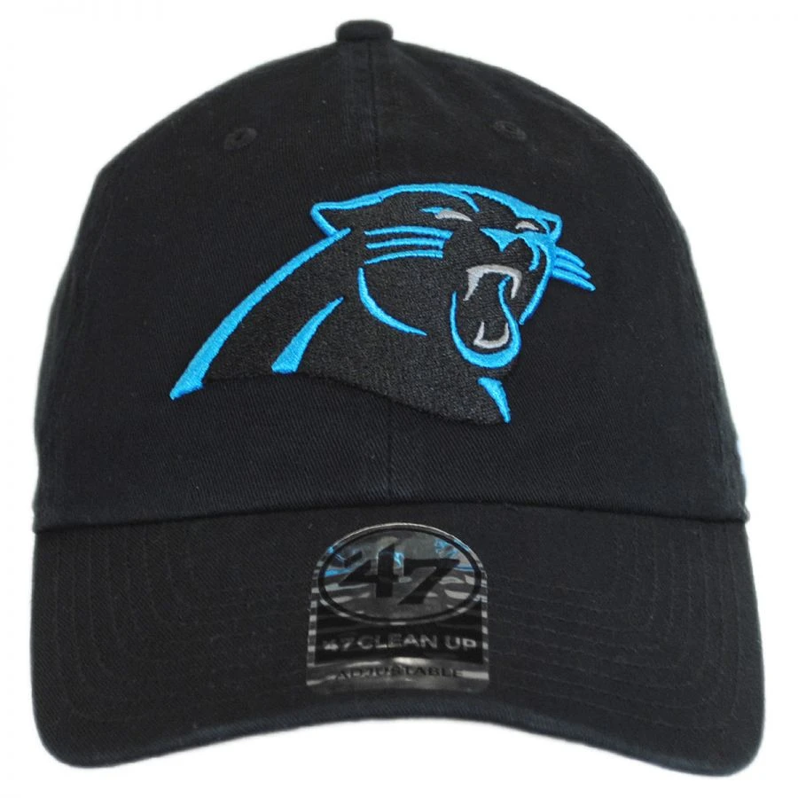 '47 BRAND Carolina Panthers NFL Clean Up Strapback Baseball Cap Dad Hat 3 '47 BRAND Carolina Panthers NFL Clean Up Strapback Baseball Cap Dad Hat