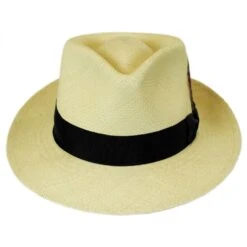 Stain Repellent Panama Straw C-Crown Fedora Hat