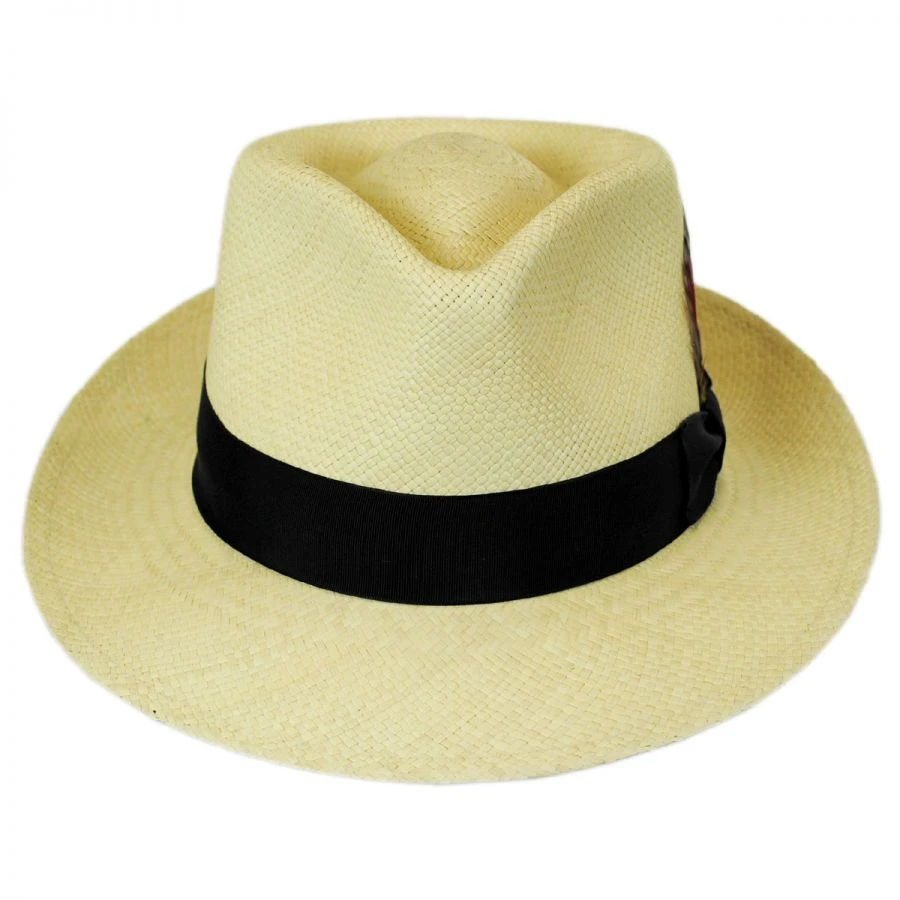 Stain Repellent Panama Straw C-Crown Fedora Hat 3 Stain Repellent Panama Straw C-Crown Fedora Hat