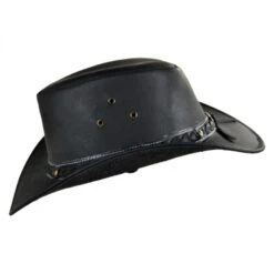 Oiled Leather Outback Hat -Novel Accessories 227066
