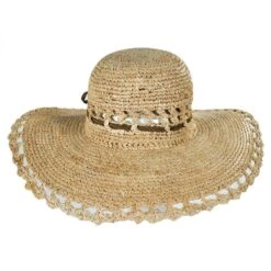 Amy Crochet Raffia Straw Sun Hat