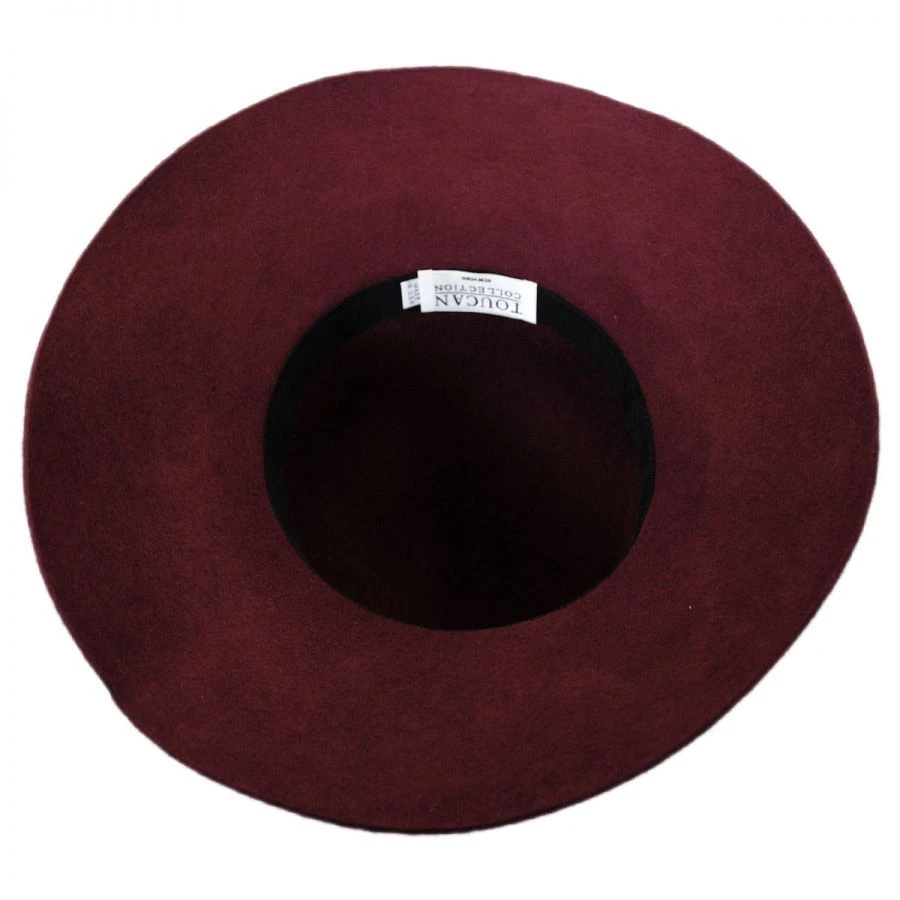 Satin Brooch Wool Felt Floppy Hat 5 Satin Brooch Wool Felt Floppy Hat - Image 3
