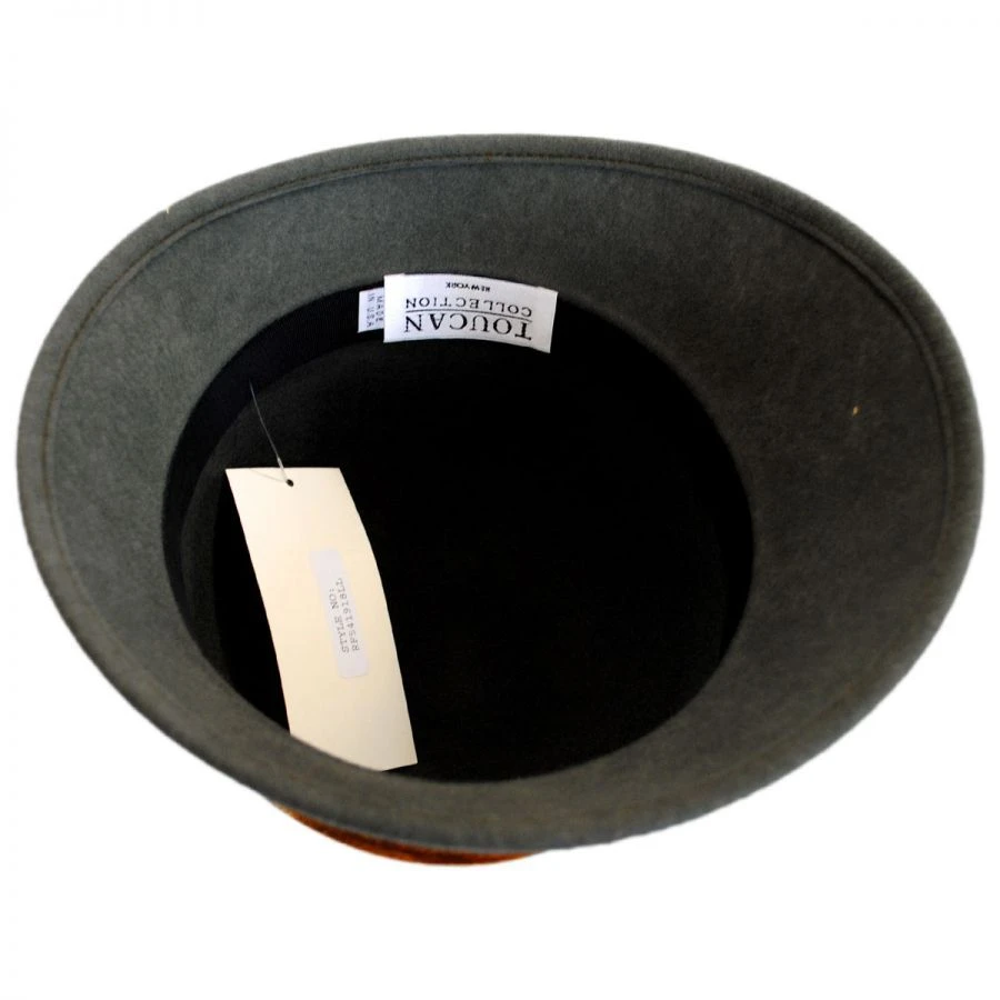 Silk Swirl Rose Wool Felt Cloche Hat 5 Silk Swirl Rose Wool Felt Cloche Hat - Image 3