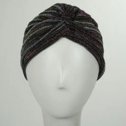 Metallic Stripe Turban -Novel Accessories 265439