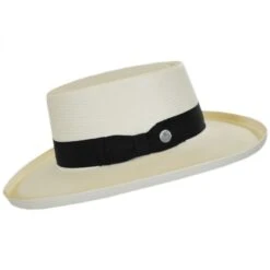 Stetson Colonel Shantung Straw Gambler Hat -Novel Accessories 274516