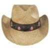 Pink Rose Raffia Straw Western Hat
