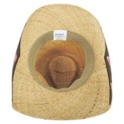 Pink Rose Raffia Straw Western Hat -Novel Accessories 281807