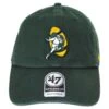 '47 BRAND Green Bay Packers NFL Clean Up Legacy Strapback Baseball Cap Dad Hat -Novel Accessories 292579