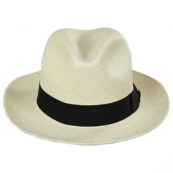 Grade 8 Panama Straw Fedora Hat