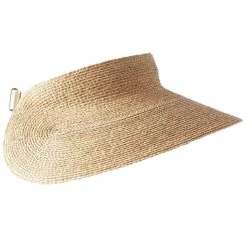 Marisol Raffia Straw Braid Visor -Novel Accessories 326878