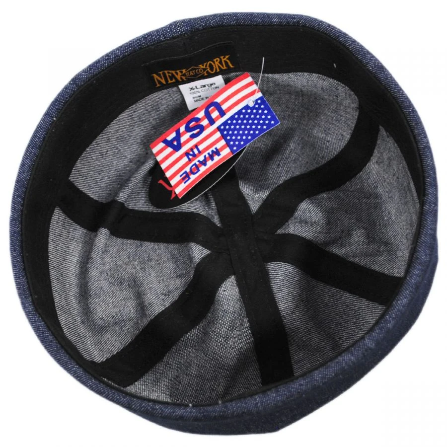 Six Panel Denim Cotton Beanie Hat 4 Six Panel Denim Cotton Beanie Hat - Image 2