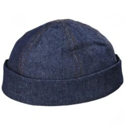 Six Panel Denim Cotton Beanie Hat 7 Six Panel Denim Cotton Beanie Hat -Novel Accessories 334434