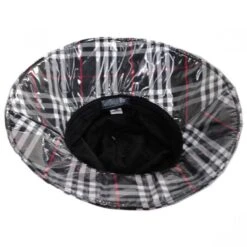 Plaid Wide Brim Rain Hat -Novel Accessories 337130