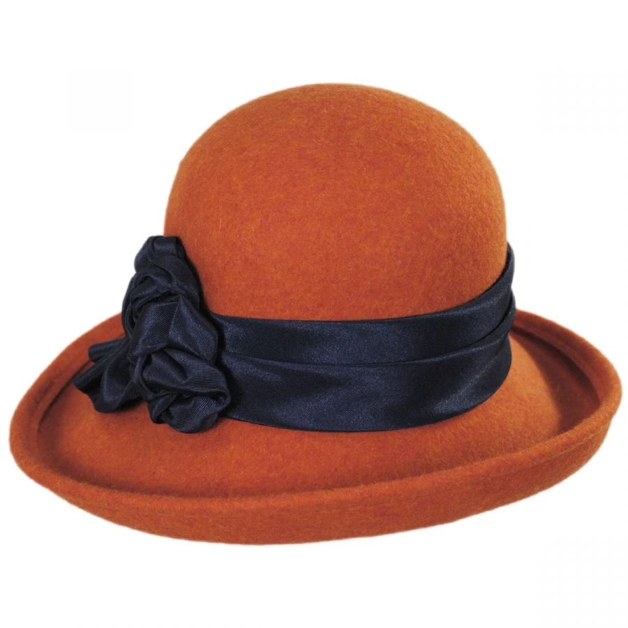 Bengaline Band Wool Felt Off The Face Hat - Made To Order 3 Bengaline Band Wool Felt Off The Face Hat - Made To Order