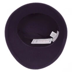 Bengaline Band Wool Felt Asymmetrical Cloche Hat - Made To Order -Novel Accessories 347021