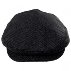 Large Herringbone Wool Blend Ivy Cap