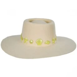 Seaside Wool Felt Boater Hat