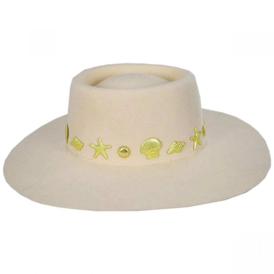 Seaside Wool Felt Boater Hat 4 Seaside Wool Felt Boater Hat - Image 2