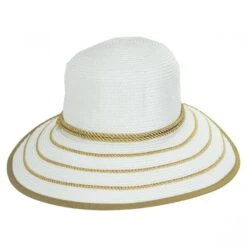 Metallic Sailor Knot Toyo Straw Facesaver Hat