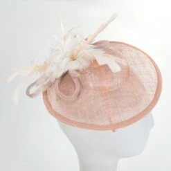 Feather Flower Dish Sinamay Straw Fascinator Hat 7 Feather Flower Dish Sinamay Straw Fascinator Hat -Novel Accessories 367243