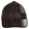 Split Bill Earflap Leather Ball Cap - Brown -Novel Accessories 367756
