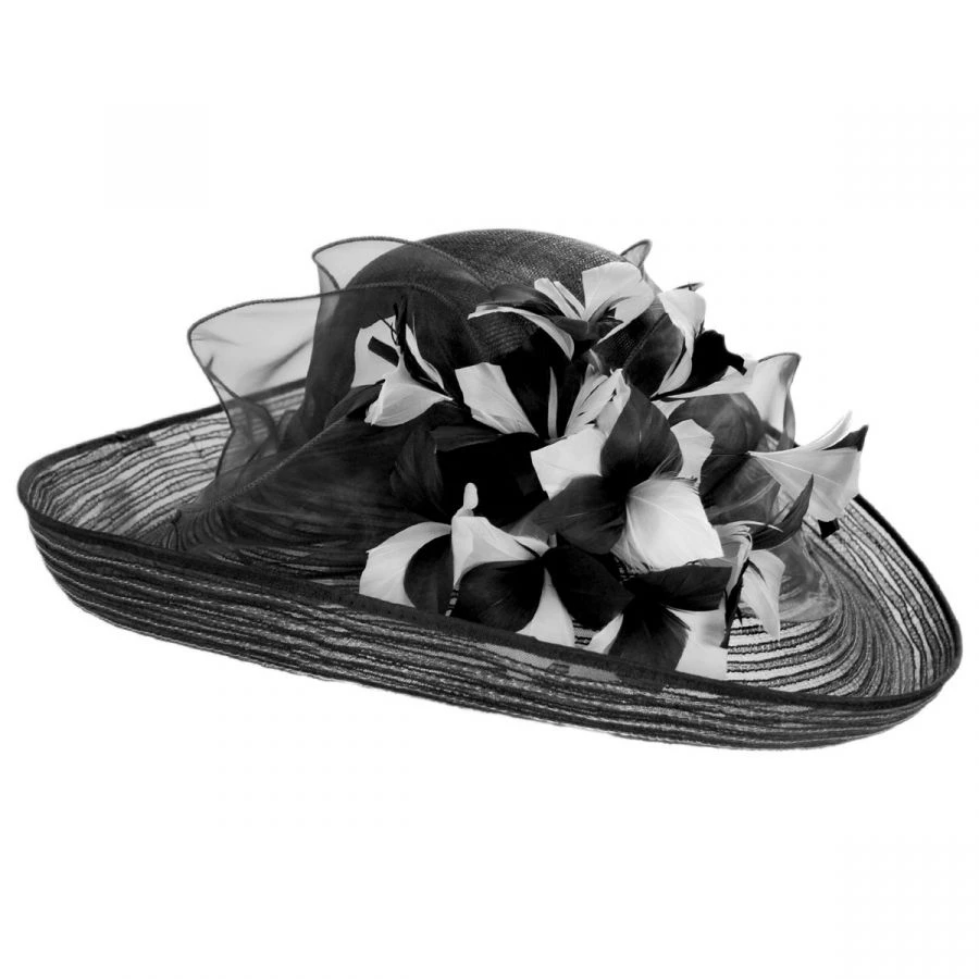 Scala Flor Dela Mar Sinamay Straw Wide Brim Boater Hat 4 Scala Flor Dela Mar Sinamay Straw Wide Brim Boater Hat - Image 2