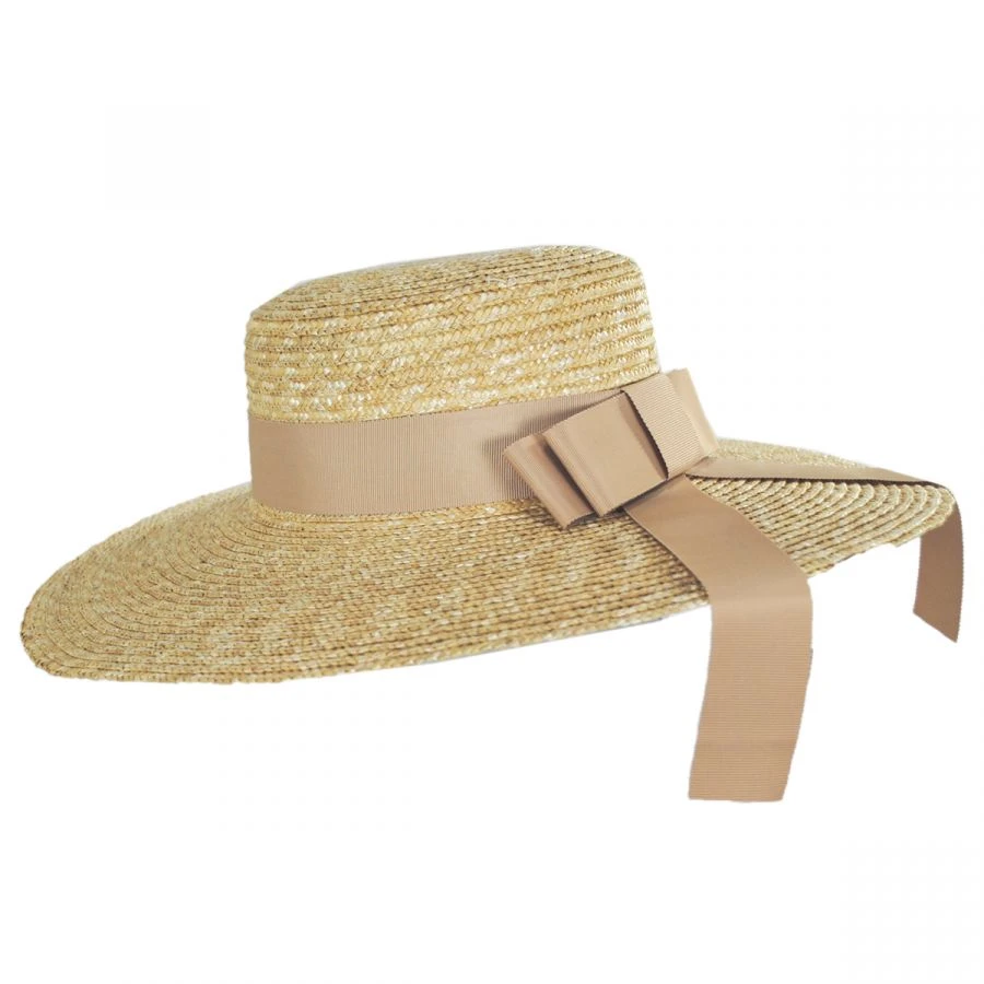 Fiume Milan Straw Boater Hat 4 Fiume Milan Straw Boater Hat - Image 2