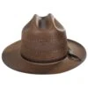 Stetson Open Road Vented Shantung Straw Western Hat - Chocolate Brown -Novel Accessories 370267