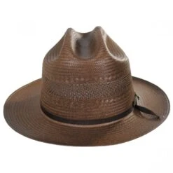 Stetson Open Road Vented Shantung Straw Western Hat - Chocolate Brown