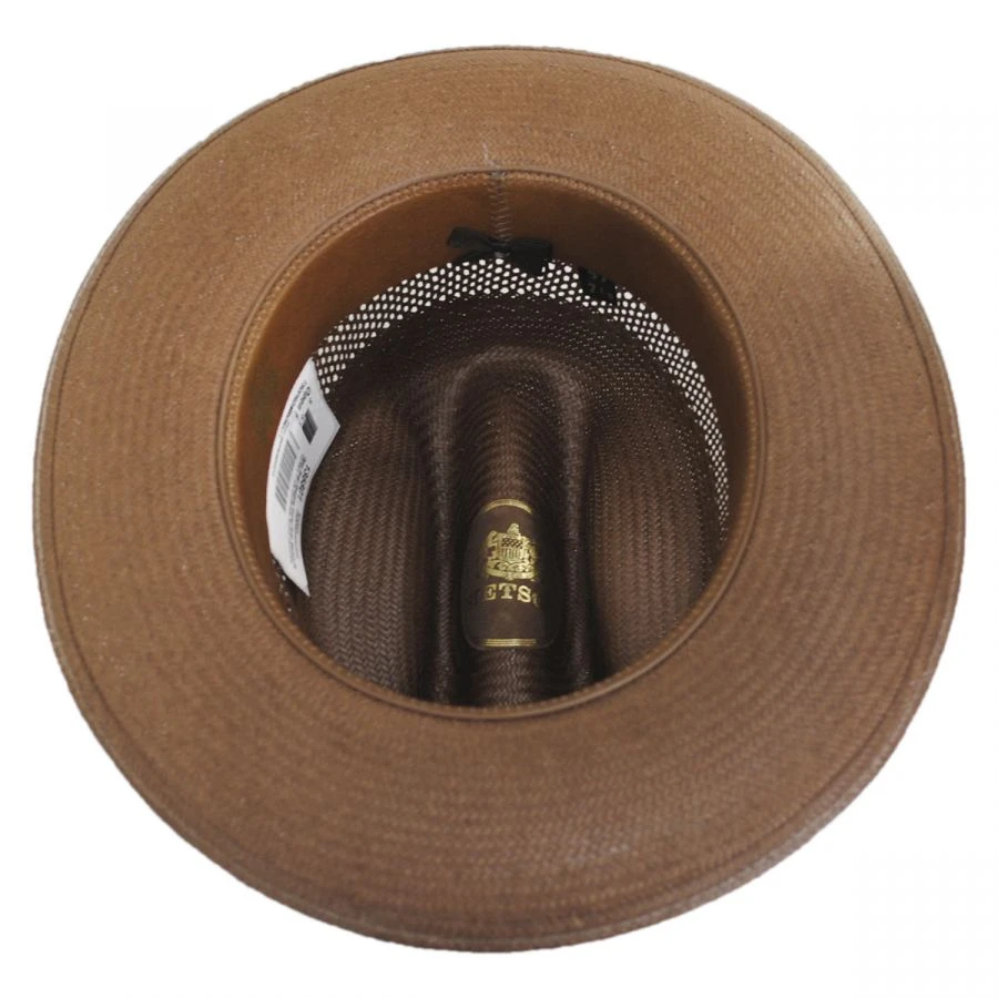 Stetson Open Road Vented Shantung Straw Western Hat - Chocolate Brown 5 Stetson Open Road Vented Shantung Straw Western Hat - Chocolate Brown - Image 3