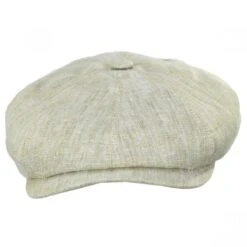 Stetson Linen Newsboy Cap - Beige