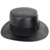 Stetson Keeneland Shantung Straw Skimmer Hat - Black -Novel Accessories 374316