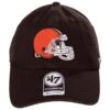'47 BRAND Cleveland Browns NFL Clean Up Strapback Baseball Cap Dad Hat - Brown -Novel Accessories 375944