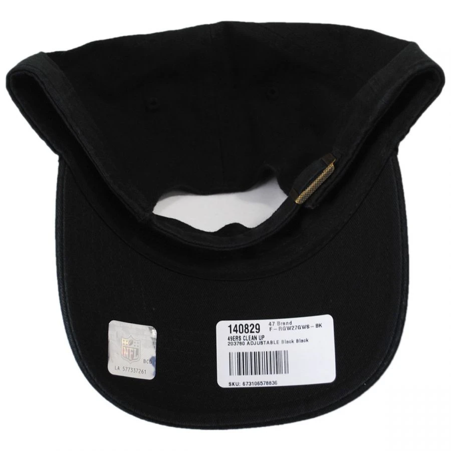 '47 BRAND San Francisco 49ers NFL Clean Up Strapback Baseball Cap Dad Hat 5 '47 BRAND San Francisco 49ers NFL Clean Up Strapback Baseball Cap Dad Hat - Image 3