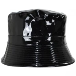 Scala Pluie Faux Leather Rain Bucket Hat