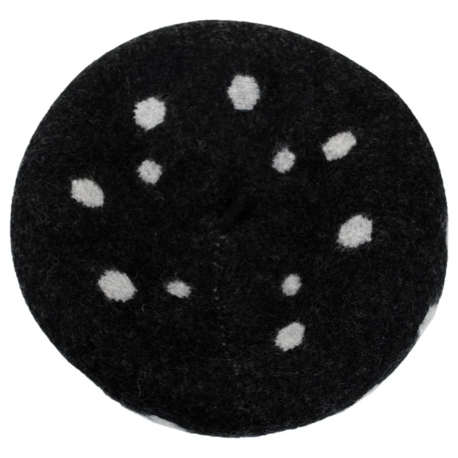 Audrey Wool Beret - Polka Dot 4 Audrey Wool Beret - Polka Dot - Image 2