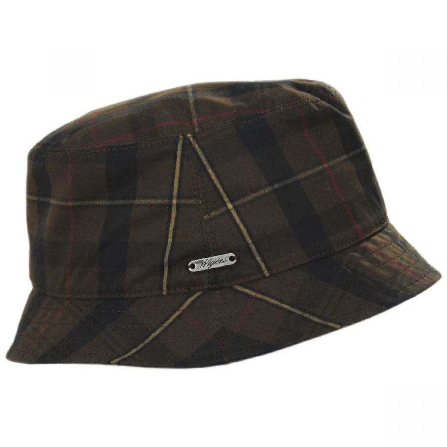 British Millerain Waxed Plaid Cotton Rain Bucket Hat 3 British Millerain Waxed Plaid Cotton Rain Bucket Hat - Image 2