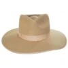 Wool Felt Rancher Fedora Hat - Caramel