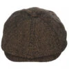 Brood Herringbone Wool Blend Newsboy Cap - Brown/Khaki 2 Brood Herringbone Wool Blend Newsboy Cap - Brown/Khaki -Novel Accessories 387368