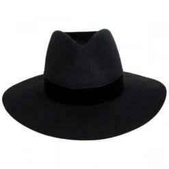 Benson Tri Wool Felt Fedora Hat - Black